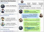Agent Group Chat: An Interactive Group Chat Simulacra For Better Eliciting Collective Emergent Behavior